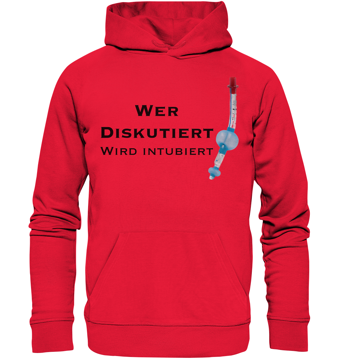 Wer diskutiert, wird intubiert. - Premium Unisex Hoodie