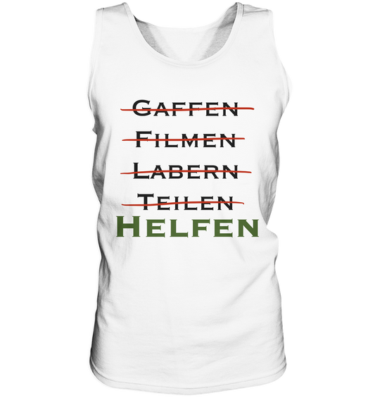 Gaffen, Filmen, Labern, Teilen => HELFEN - Tank-Top