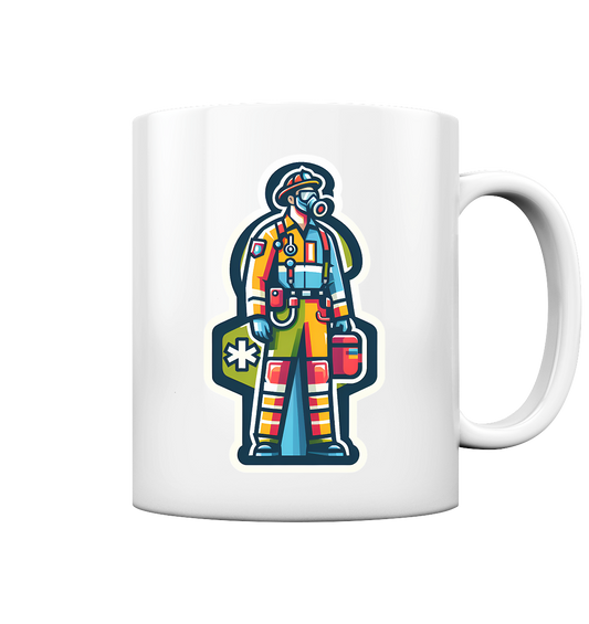 Colorful paramedic/ firefighter - Tasse glossy