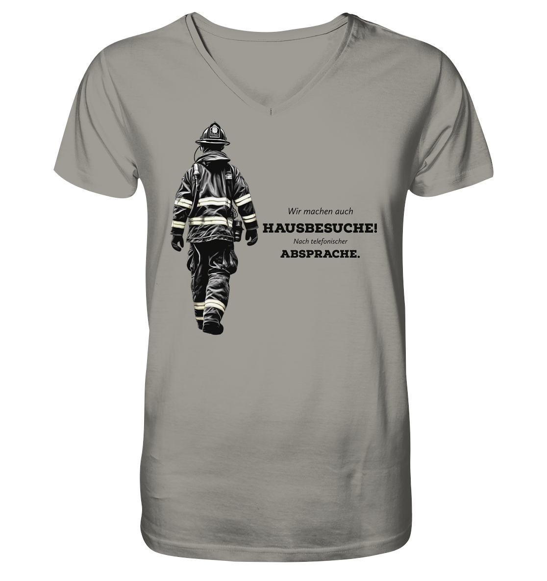 Wir machen auch Hausbesuche! - Feuerwehr - V-Neck Shirt