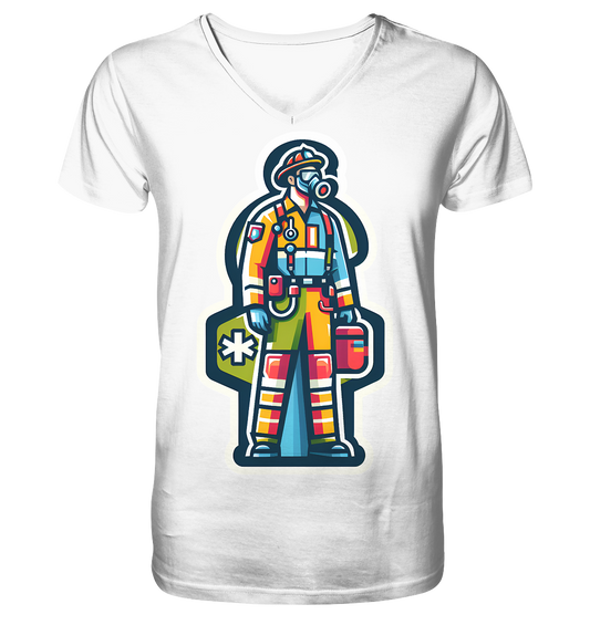 Colorful paramedic/ firefighter - V-Neck Shirt