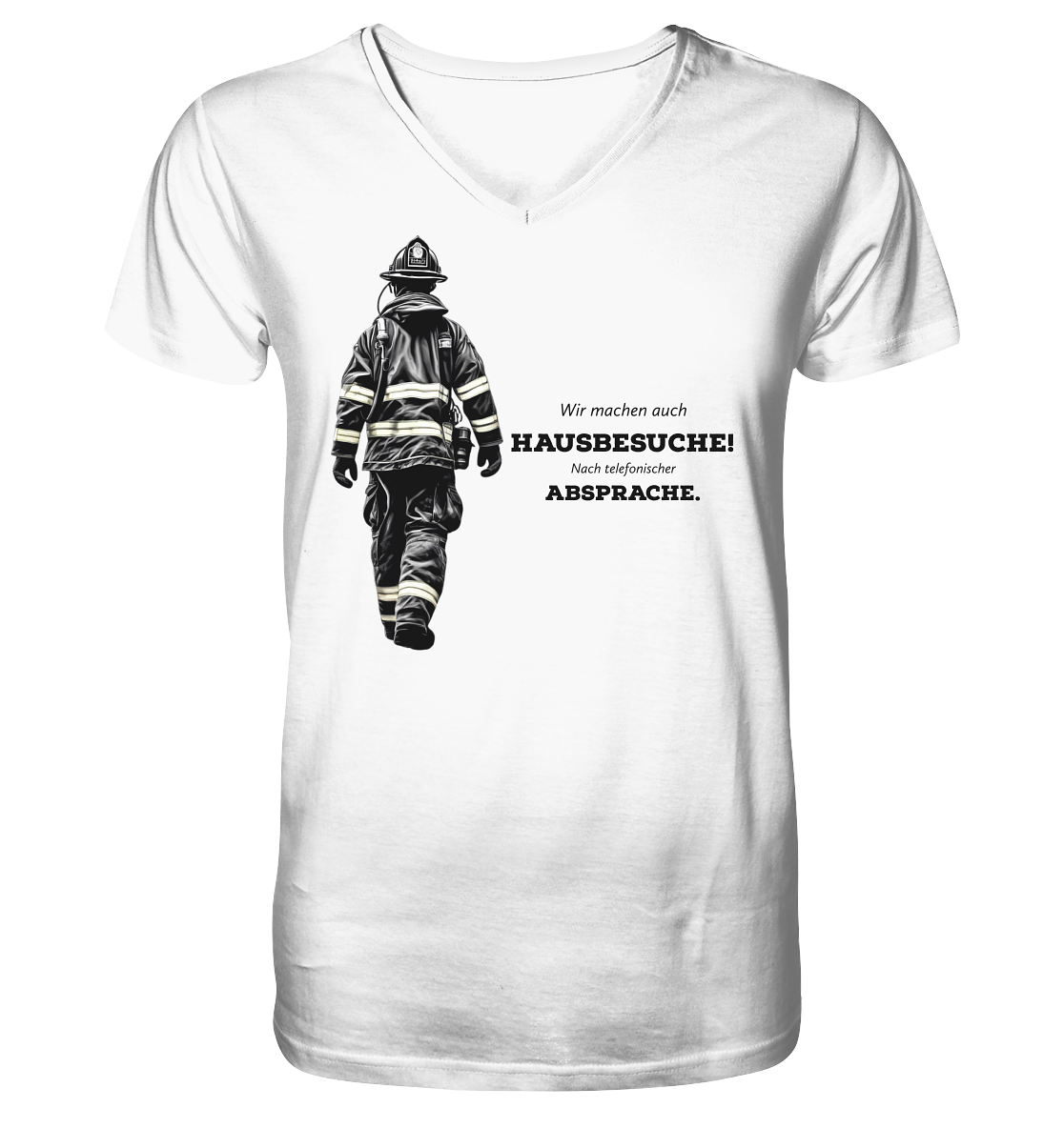 Wir machen auch Hausbesuche! - Feuerwehr - V-Neck Shirt